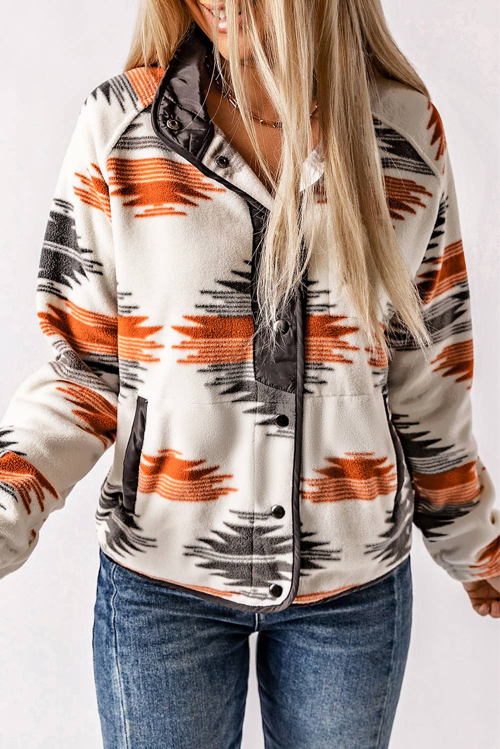 Aztec Snap Fleece Jacket